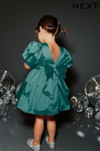 Teal Green Taffeta Bridesmaid Dress (3mths-10yrs) (504602) | £36 - £42