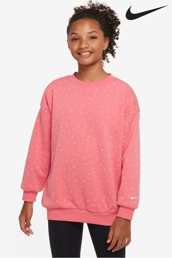 Nike Coral Pink Icon Fleece Crew Sweatshirt (504975) | £38