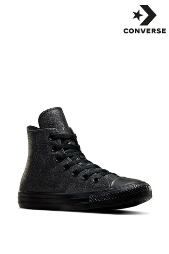 Converse Black Glitter Chuck Taylor High Top Trainers (505079) | £65
