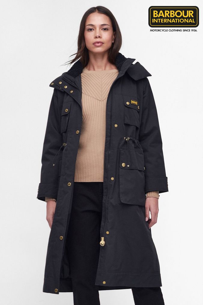 Buy Women s Jackets Black Barbour International Hooded