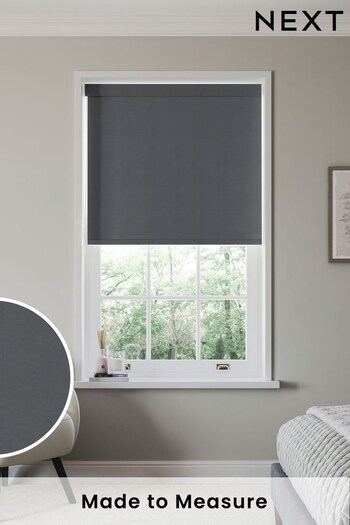 Charcoal Grey Plain Blackout Made to Measure Roller Blind (505180) | £28