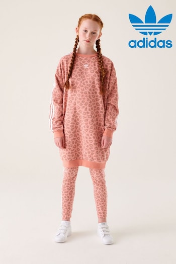 adidas Originals Animal Allover Print Long Sleeve Dress (505267) | £38