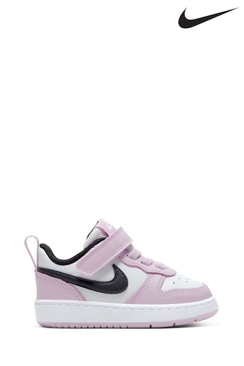 Nike grey Pink Court Borough Low 2 Baby/Toddler Shoes (505323) | £35