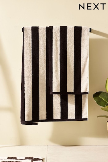 Black Block Stripe Towel (505483) | £6 - £16