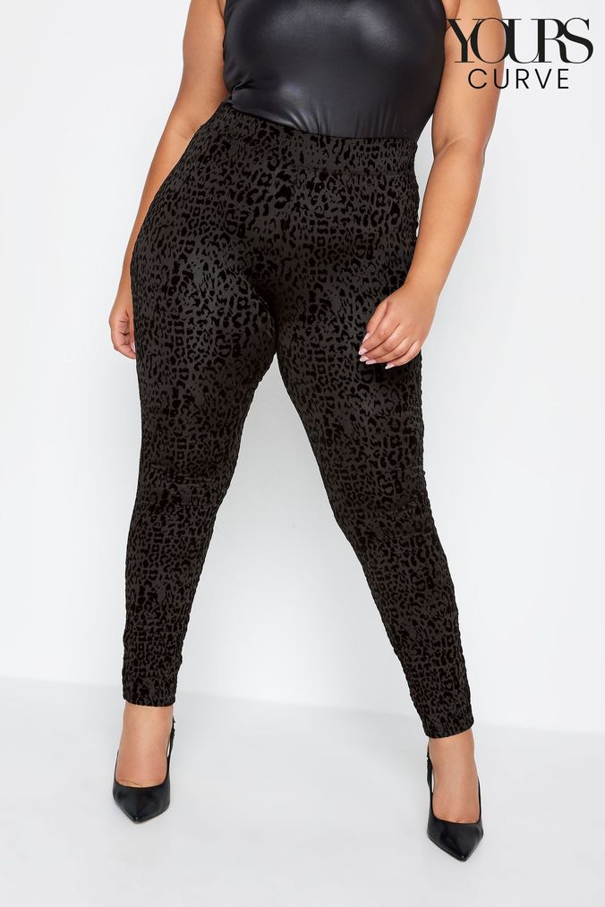 Buy Women s Black Animal Print Leggings Online Next UK