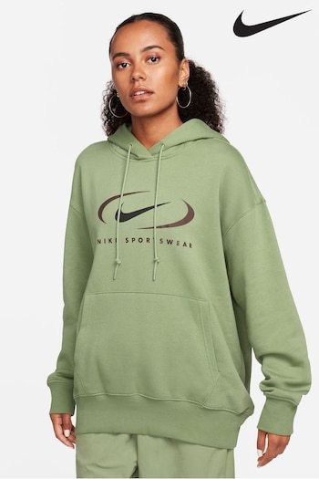 Nike Green Oversized Vintage Pullover Hoodie (505818) | £73