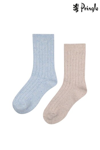Pringle Blue Super Soft Socks with Silk (505845) | £16