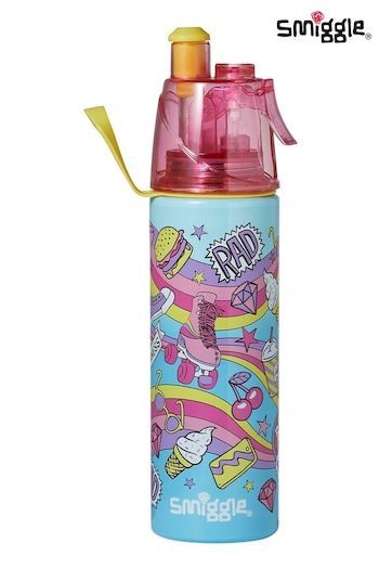 Smiggle Blue Loopy Spritz Insulated Stainless Steel Drink Bottle 500ml (505993) | £19