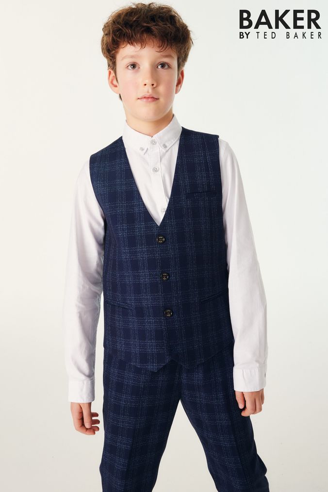 Boys navy waistcoat hotsell