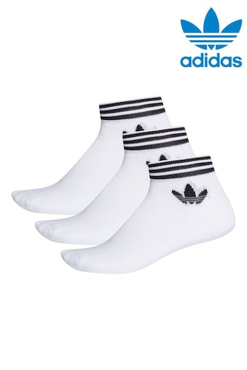 adidas india Originals Kids White Ankle Socks (506149) | £12