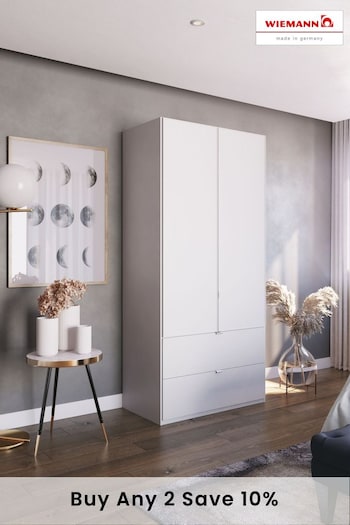 Wiemann White Monroe 1M Matt Hinged 2 Door Semi-fitted Wardrobe (506199) | £830