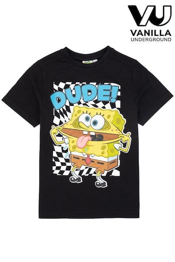 Vanilla Underground Black Spongebob Dude T-Shirt (506463) | £14