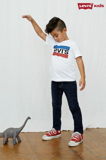 Levi's® White Sports Kids Logo T-Shirt (506492) | £16 - £18