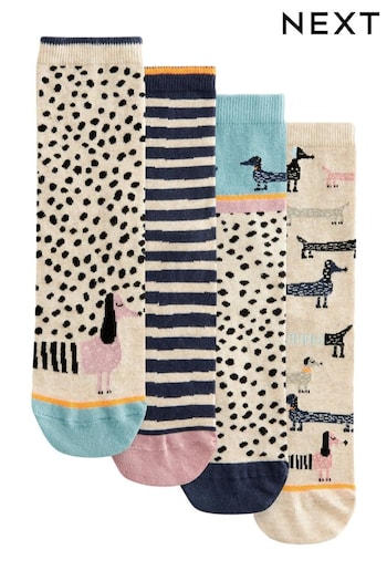 Sausage Dogs Pattern Ankle Socks 4 Pack (506705) | £10