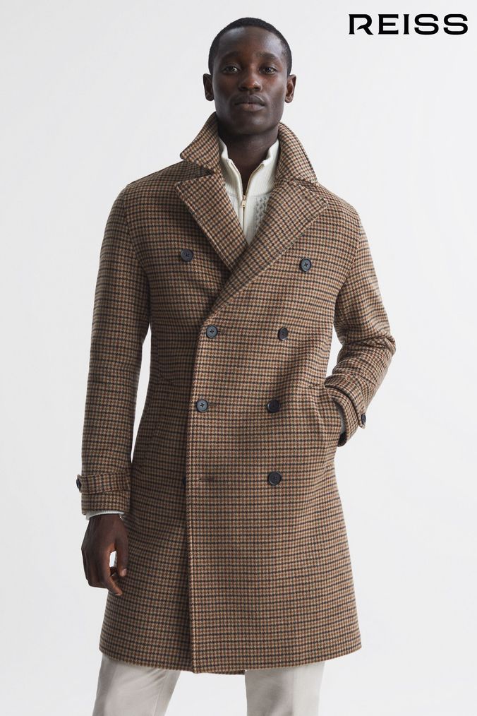 Reiss discount checked coat