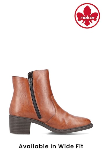 Rieker Womens Zipper Brown Boots (508043) | £65