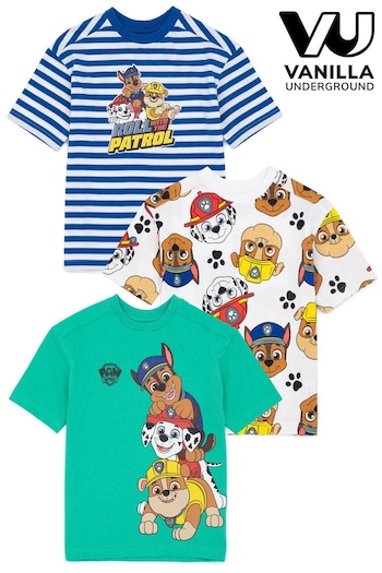 Vanilla Underground Brown Boys Paw Patrol T-Shirts Cat 3 Pack (508070) | £26