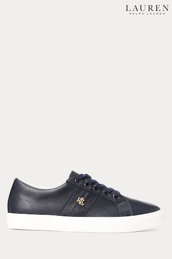 Lauren Ralph Lauren Navy Janson II Nappa Leather Sneakers (508165) | £89