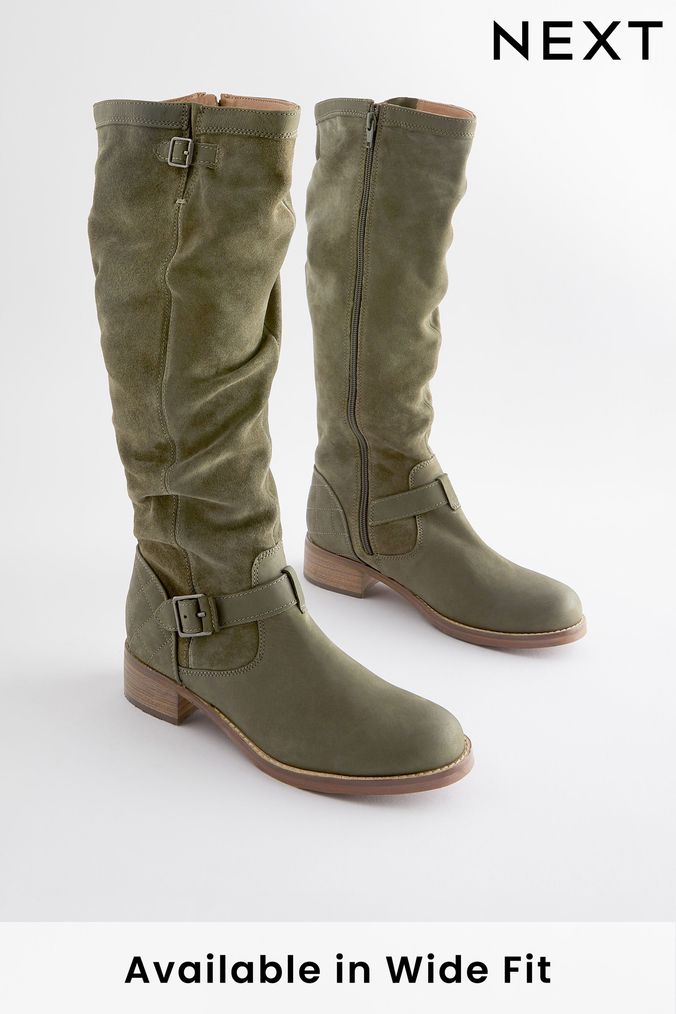 Buy Women s Boots Green Knee High Footwear Online Next UK