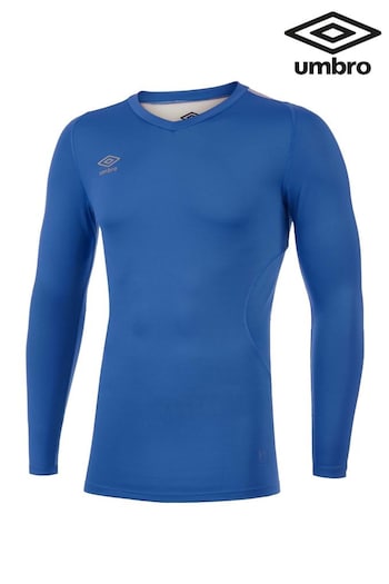 Umbro Blue Long Sleeve Elite V-Neck Baselayer (508386) | £40