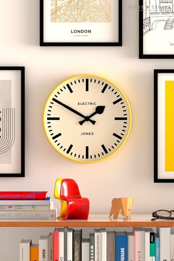 Jones Clocks Yellow A Contemporary A Railway Di Wall Clock (508401) | £30