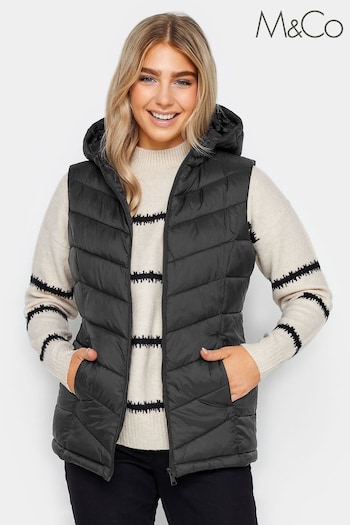 M&Co Black Short Quilted Gilet (508406) | £43