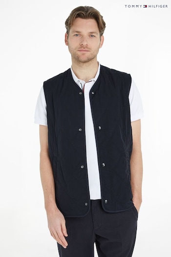 Tommy Hilfiger Blue Packable Recycled Linear Gilet (508456) | £180