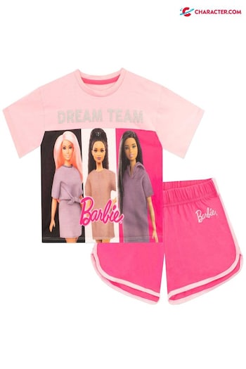 Character Pink Barbie Girls Short Pyjamas (508640) | £14