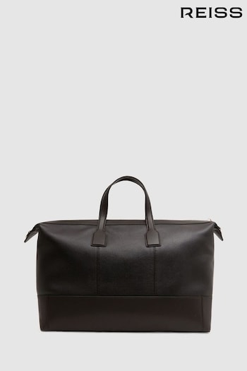 Reiss Chocolate Carter Leather Holdall (508664) | £248