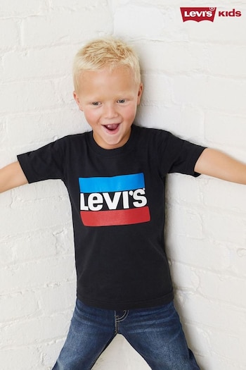 Levi's® Black Sports Kids Logo T-Shirt (508790) | £16 - £18