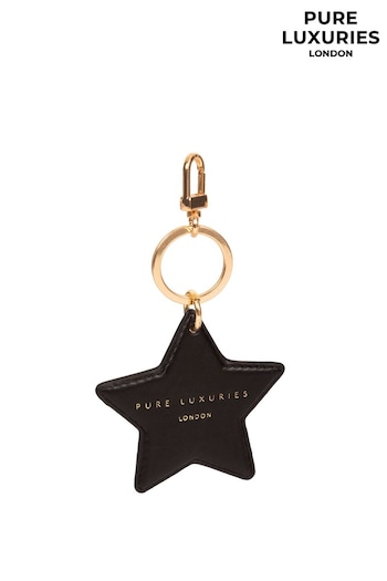 Pure Luxuries London Drayton Leather Star Keyring (508793) | £20