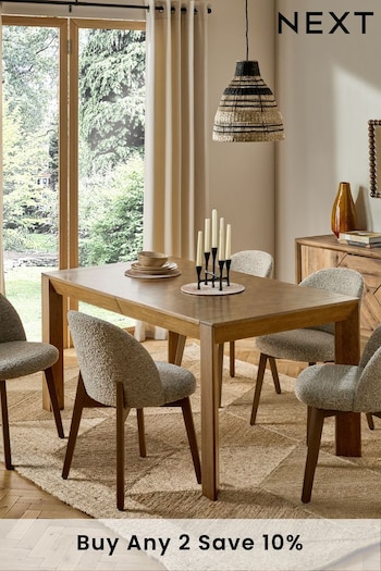 Dark Natural Clayton 6 to 8 Extending Dining Table (509083) | £999