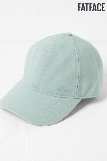FatFace Green Linen Blend Baseball Cap (509353) | £18