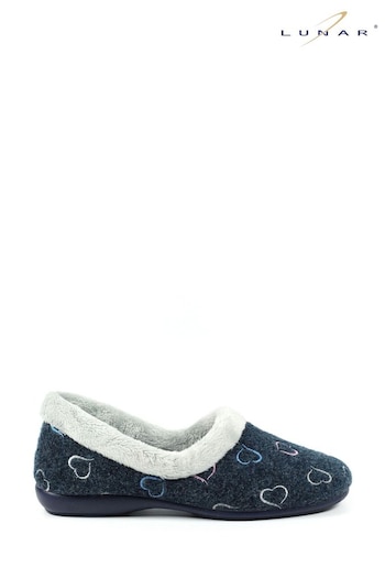 Lunar Navy Blue Sandino Full Slippers (509627) | £28