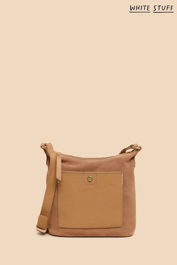 White Stuff Brown Mini Fern Leather Cross-Body Bag (509698) | £45