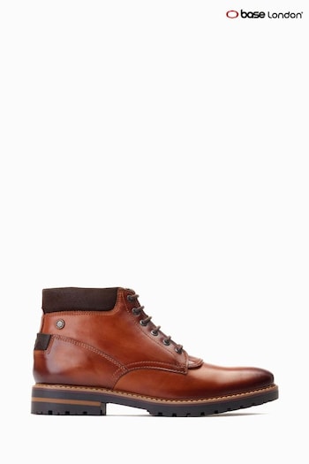 Base London Hawkins Lace Up Brown tan Boots (509899) | £85