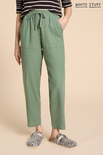 White Stuff Green Elle Linen Blend Trousers (510044) | £59
