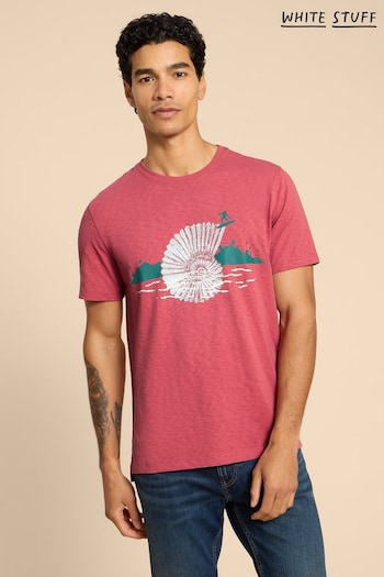 White Stuff Red Surf Shell Graphic T-Shirt (510182) | £28