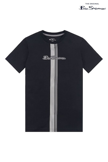 Ben Sherman Centre Barcode Slub Black T-Shirt (510522) | £13 - £16
