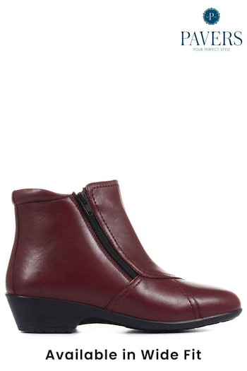 Pavers Ladies Wide Fit Leather Ankle Boots (510911) | £50
