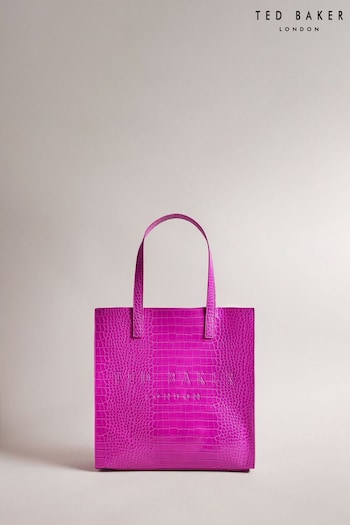 Ted Baker Pink Croccon Imitation Croc Large Icon Bag (511002) | £50