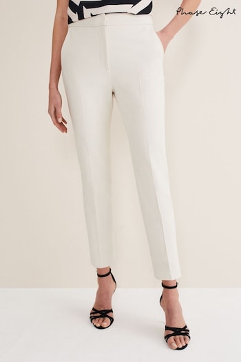 Phase Eight Natural Eira Cigarette Trousers (511202) | £110