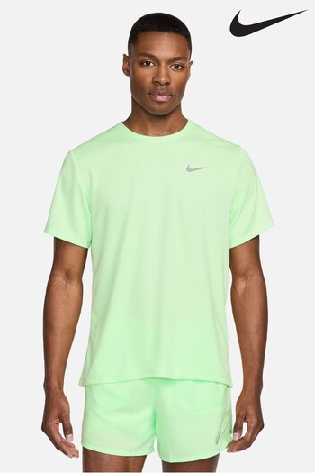 Nike air Light Green Dri-FIT Miler Running T-Shirt (511204) | £33