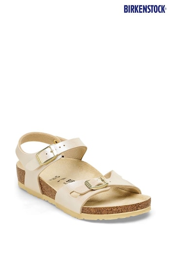 Birkenstock Rio Kids BF Graceful Pearl White Sandals (511445) | £55