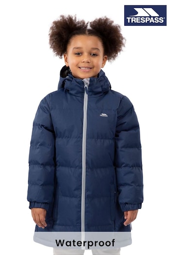 Trespass Kids Blue Tiffy Padded Waterproof Jacket (511457) | £30