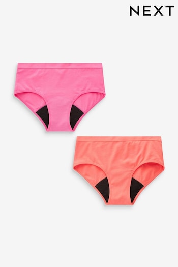 Pink/Orange Teen Light Flow Period Pants 2 Pack (7-16yrs) (511887) | £19 - £22