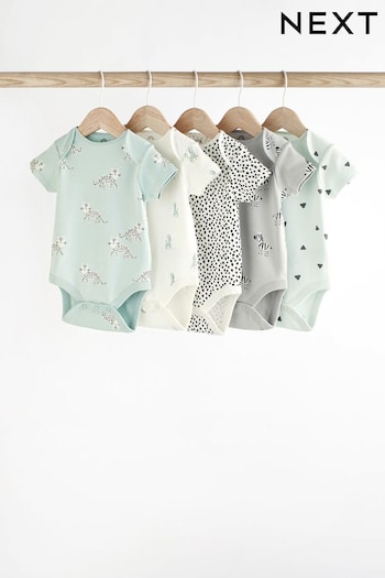 Monochrome Baby 5 Pack Short Sleeve Bodysuits (512040) | £15 - £17