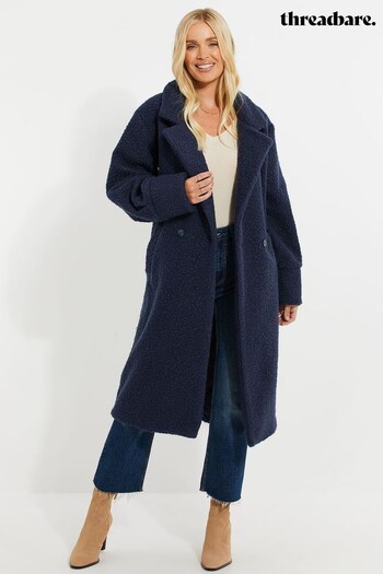 Threadbare Blue Longline Teddy Coat (512318) | £65