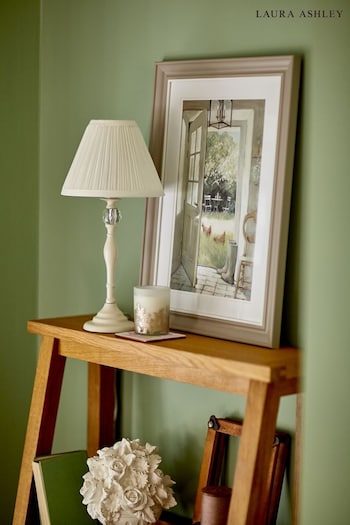 Laura Ashley Cream Ellis Satin Painted Spindle Table Lamp (512699) | £42