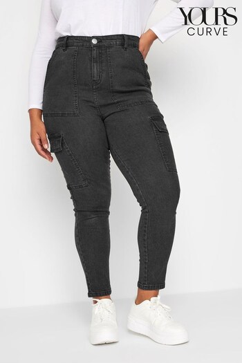 Yours Curve Grey AVA Cargo Jeans (512854) | £29